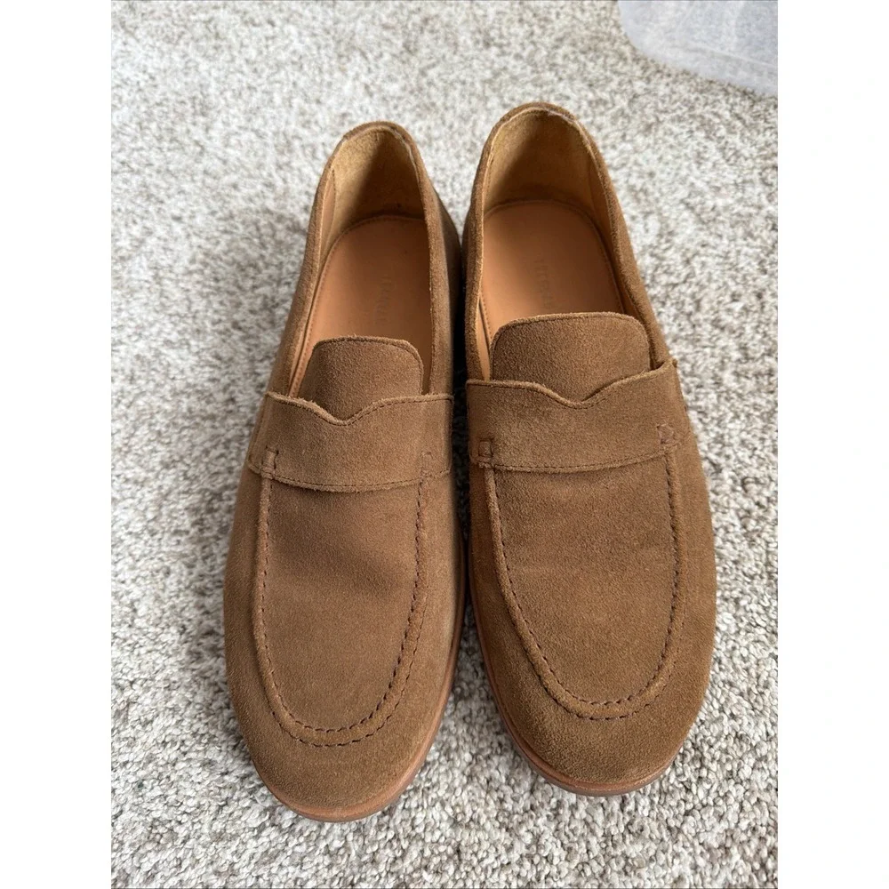 Tecovas The Monterrey Penny In Cork Suede Slip On Loafers Mens Size 8 D